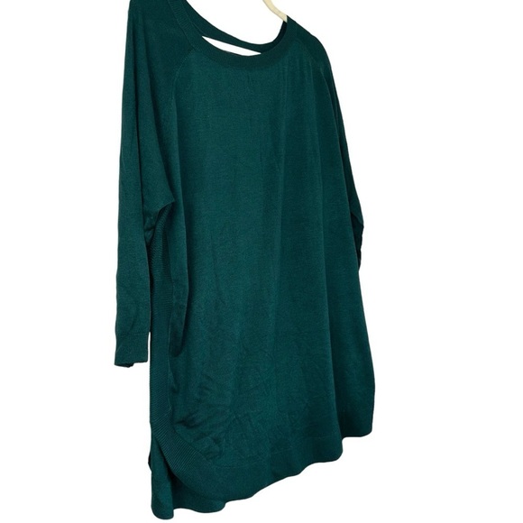 Express NWT Women’s XL Tunic Top Forest Green 3/4 Sleeves Preppy Feminine Classy - Picture 2 of 16